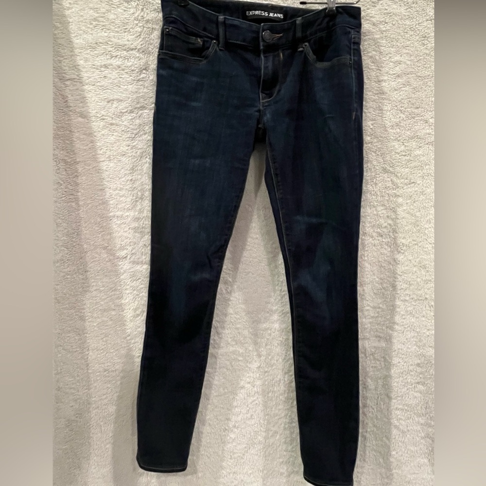 Express Women's Dark Blue Skinny Jeans